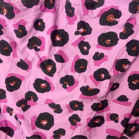 New LYSA Pink Leopard Print Sexy Keyhole One Piece Swimsuit Plus Size - Picture 4 of 13